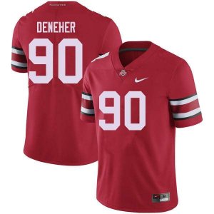 NCAA Ohio State Buckeyes Men's #90 Jack Deneher Red Nike Football College Jersey THC4145CH